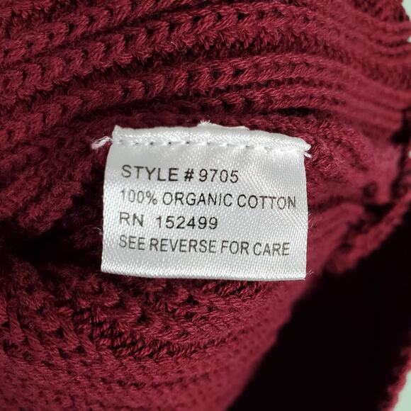 Amour Vert Ribbed Maroon Sweater Size Small - Picture 6 of 6